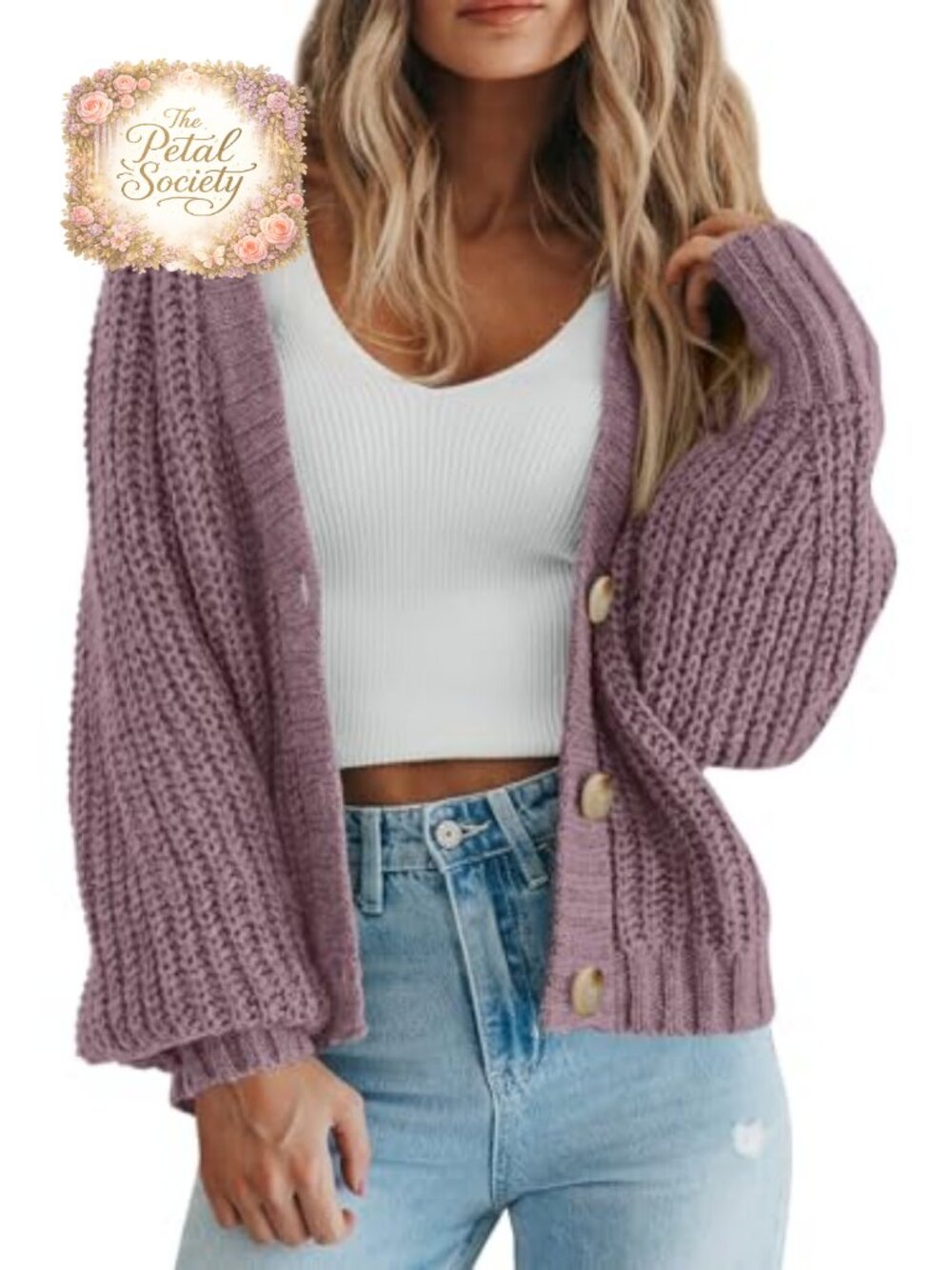 PRETTYGARDEN Women's Chunky Knit Open Front Cardigan Sweater